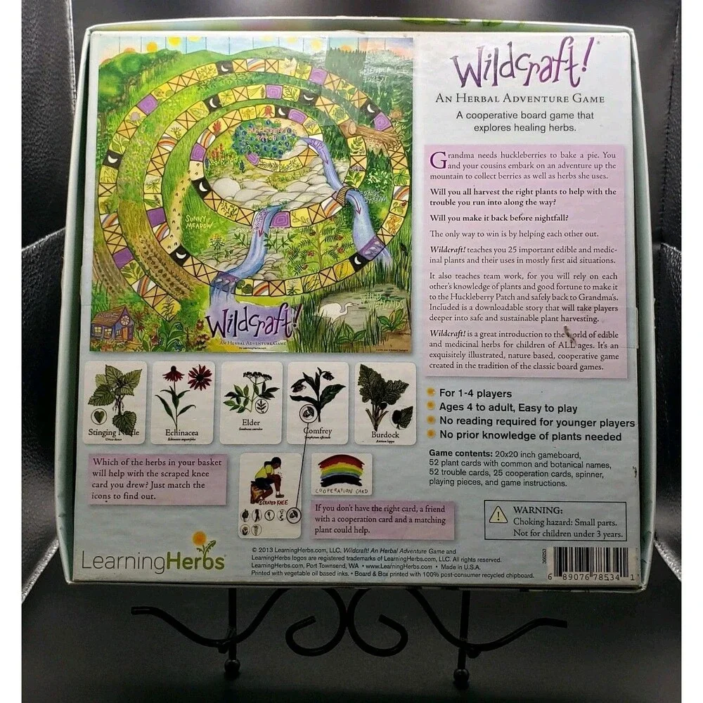 Wildcraft! Board Game Learning Herbs An Herbal Adventure Family Fun 2020 Ages 4+